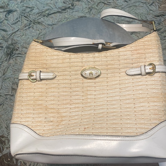 VINTAGE EITENNE AIGNER STRAW LEATHER SHOULDER BAG - Picture 2 of 16